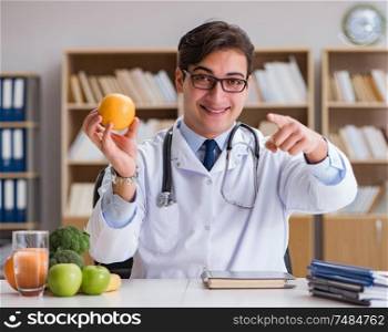The scientist studying nutrition in various food. Scientist studying nutrition in various food