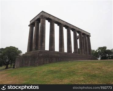 The Scottish National Monument on Calton Hill in Edinburgh, UK. National Monument on Calton Hill in Edinburgh