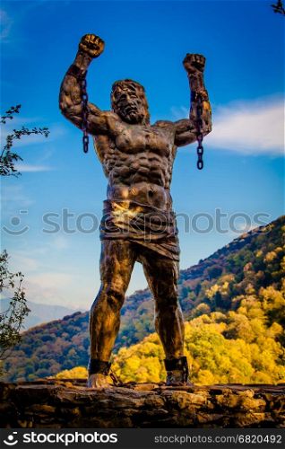 The sculpture of Prometheus, Sochi national Park