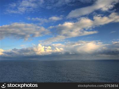 The sea and the sky. Coast of the black sea Crimea, Ukraine