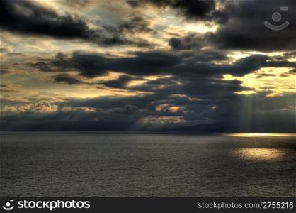 The sea and the sky. Coast of the black sea Crimea, Ukraine