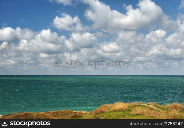 The sea and the sky. Coast of the black sea Crimea, Ukraine