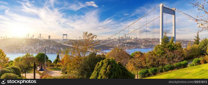 The Second Bosphorus Bridge or Fatih Sultan Mehmet Bridge, Istanbul.. The Second Bosphorus Bridge or Fatih Sultan Mehmet Bridge, Istanbul