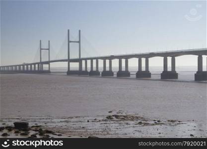 The Second Severn crossing is a bridge that carries the M4 motorway over the Bristol Channel or River Severn Estuary between England and Wales, United Kingdom.