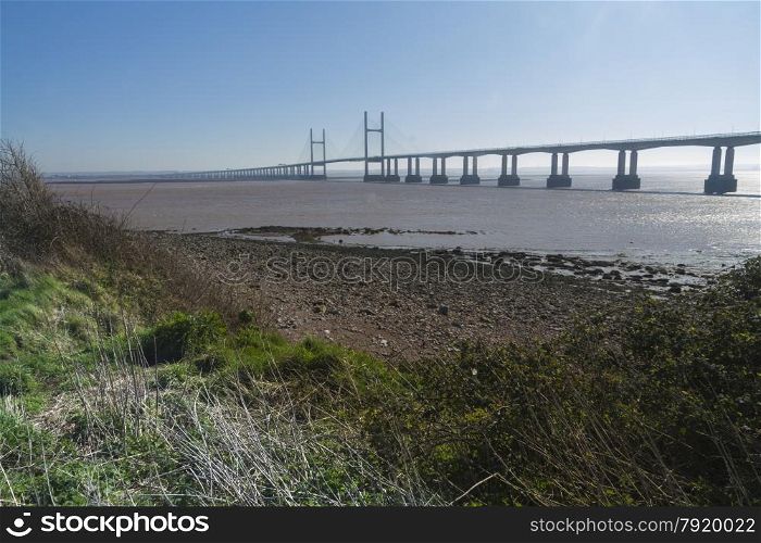 The Second Severn crossing is a bridge that carries the M4 motorway over the Bristol Channel or River Severn Estuary between England and Wales, United Kingdom.