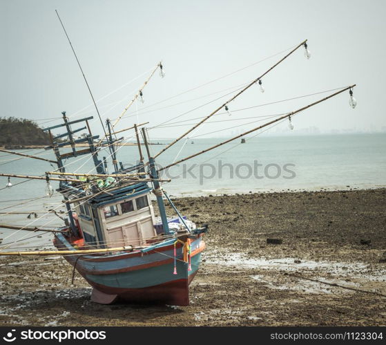 The ship ran aground