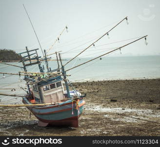 The ship ran aground