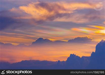 The sky with cloud beautiful Sunset background.. The sky with clouds beatiful Sunset background