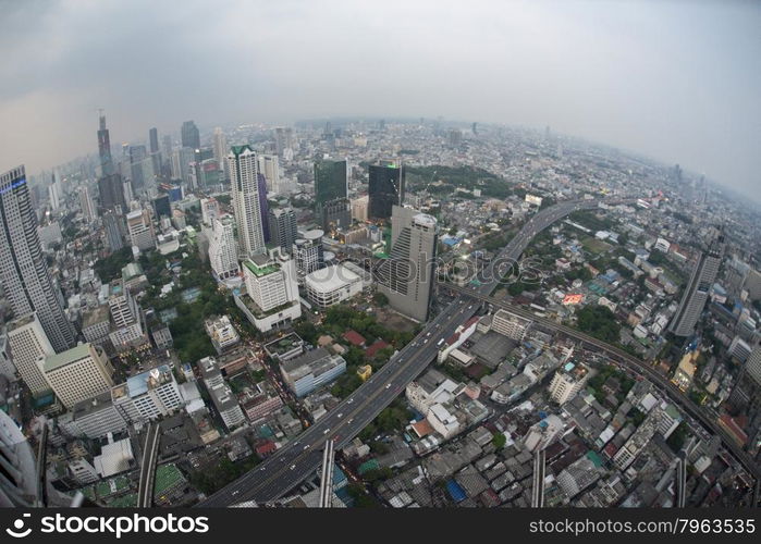 The Skyline view from the Sky Bar at the Riverside Aerea in the city of Bangkok in Thailand in Southeastasia.. ASIA THAILAND BANGKOK RIVERSIDE SKYLINE