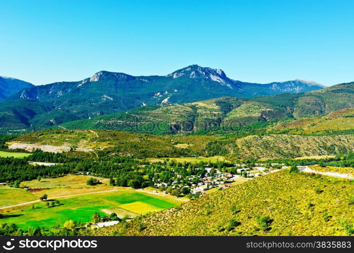 The Small City High Up in the French Alps