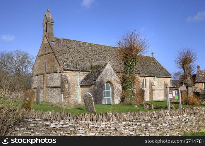 The small Cotswold chapel at Condicote, Gloucestershire, England.