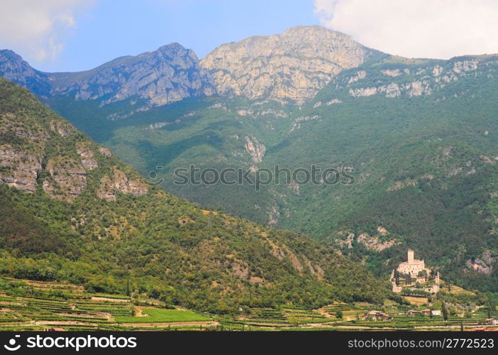 The Small Village High Up In The Italian Alps