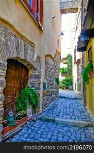 The small village of Nemi in Italy.