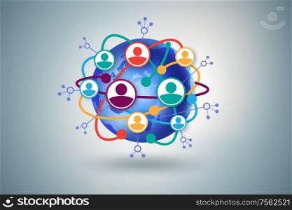 The social networking concept - 3d rendering. Social networking concept - 3d rendering