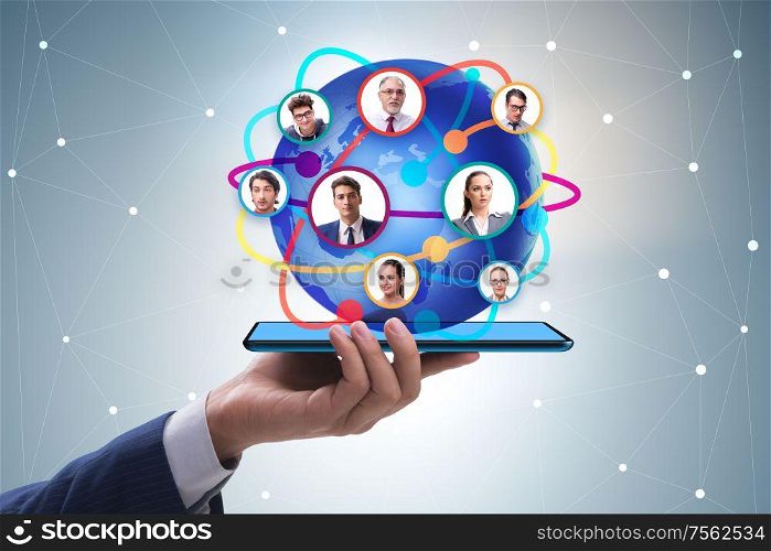 The social networking concept with people. Social networking concept with people