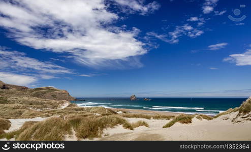 The spectacular coastline at Sandfly Bay