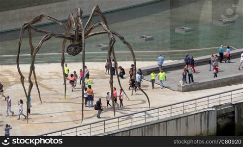 The spider Maman sculpture by the Guggenheim Bilbao