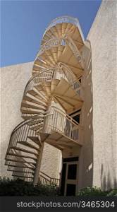 the spiral stair over blue sky (photo)