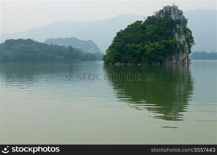 The Star Lake landscape in Zhaoqing, Guangdong province, China