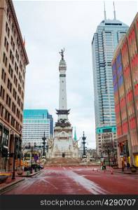 The State Soldiers and Sailors Monument in Indianapolis, Indiana