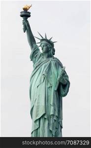 The Statue of Liberty is a colossal neoclassical sculpture on Liberty Island in New York Harbor in New York City,