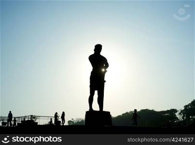 The Statue of the Sentinel of Freedom (statue of Lapu-lapu) in Luneta park, Metro Manila, Philippines