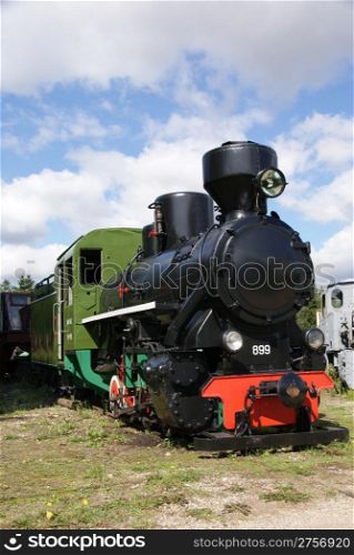 The steam locomotive of the last century costs at station