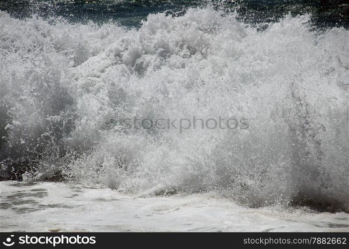 The steaming Atlantic ocean, sea wave,background stormy waters