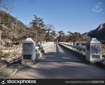 The stone bridge in Seoraksan National Park, South Korea