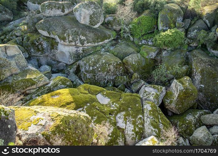 the Stone Canyon of Ribeira de Sor near the Village of Sume in Alentejo in Portugal. Portugal, Sume, October, 2021