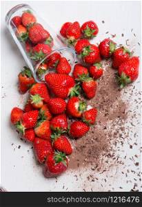 the strawberries with a dark chocolate powder