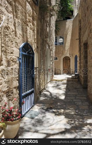 The streets and houses of Old Jaffa