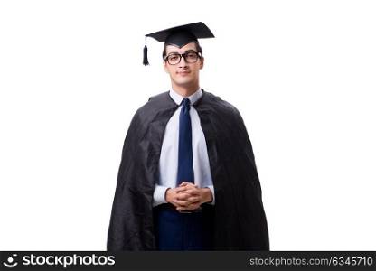 The student graduate isolated on white background. Student graduate isolated on white background
