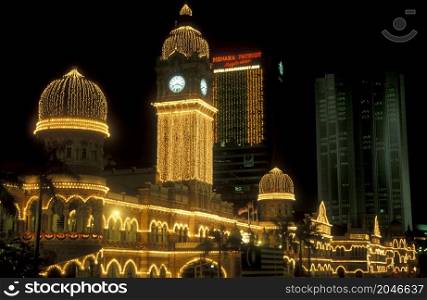the Sultan Abdul Samad Building and Palace in the city of Kuala Lumpur in Malaysia. Malaysia, Kuala Lumpur, January, 2003