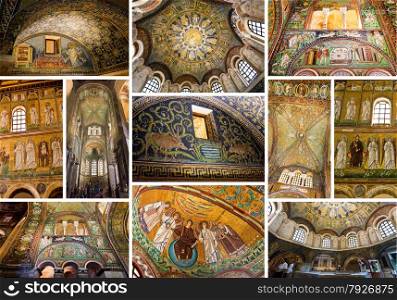 The superb 5th and 6th century Byzantine mosaics of city of Ravenna in Italy