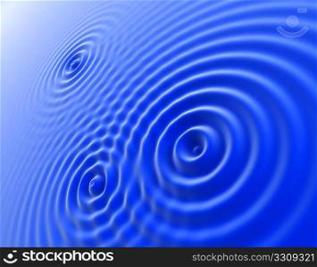 the surface with several concentric waves