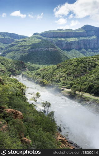 the swadini dam and blyde river the dragensberg as background