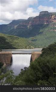 the swadini dam near the blyde river with the dragensberg as background