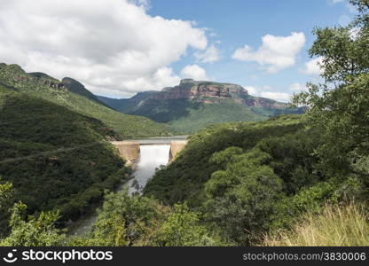 the swadini dam near the blyde river with the dragensberg as background