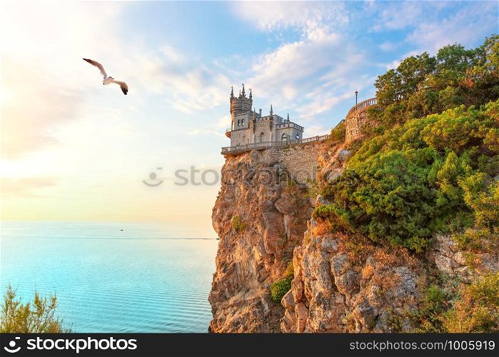 The Swallow Nest and the Black sea scenery, Crimea.. The Swallow Nest and the Black sea scenery, Crimea