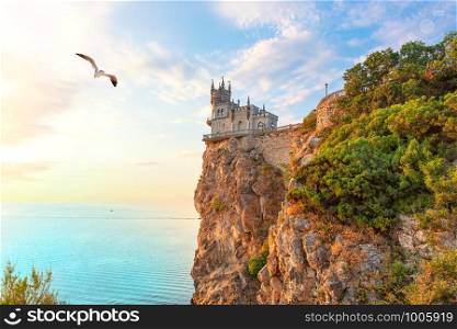 The Swallow Nest and the Black sea scenery, Crimea.. The Swallow Nest and the Black sea scenery, Crimea