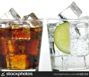 The sweet cooled drinks with ice