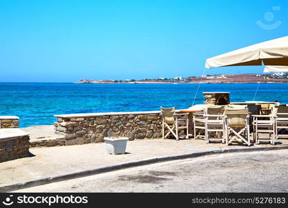 the table in santorini europe greece old restaurant chair and summer