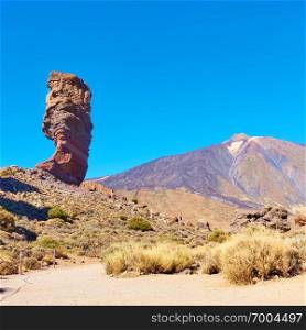 The Teide and The Cinchado rock in Tenerife,  Canary Islands