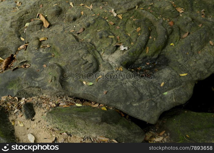 The Tempel Ruin of Kbal Spean 50 Km northeast of in the Temple City of Angkor near the City of Siem Riep in the west of Cambodia.. ASIA CAMBODIA ANGKOR KBAL SPEAN