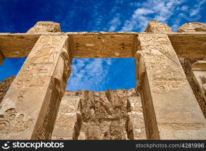 The temple of Hatshepsut near Luxor in Egypt