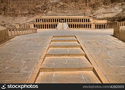 The temple of Hatshepsut near Luxor in Egypt