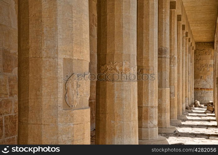 The temple of Hatshepsut near Luxor in Egypt