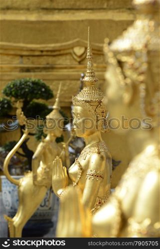 the temple of Wat Phra Kaew in the city of Bangkok in Thailand in Southeastasia.. ASIA THAILAND BANGKOK WAT PHRA KAEW