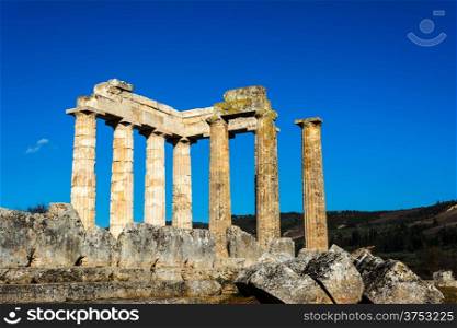 The temple of Zeus in the ancient Nemea, Greece